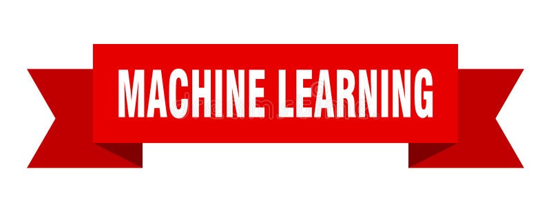 Machine learning ribbon. stock illustration