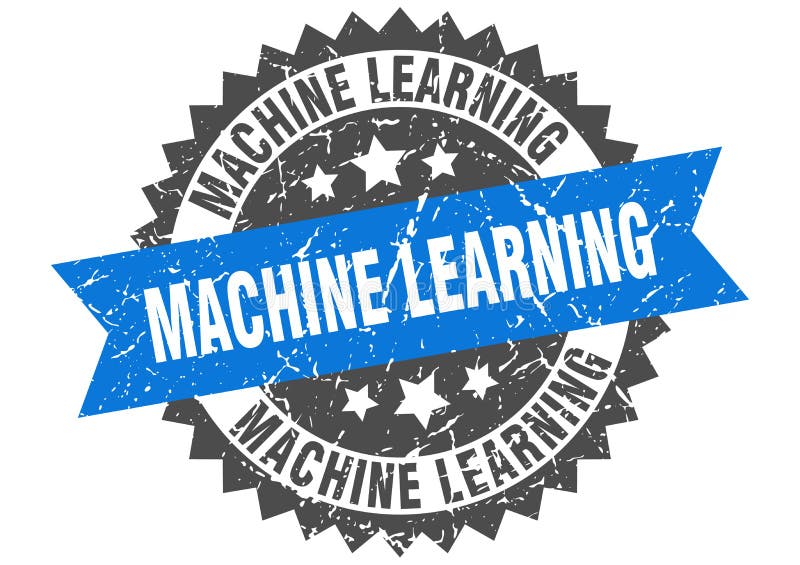 Machine learning stamp. machine learning grunge round sign. royalty free illustration