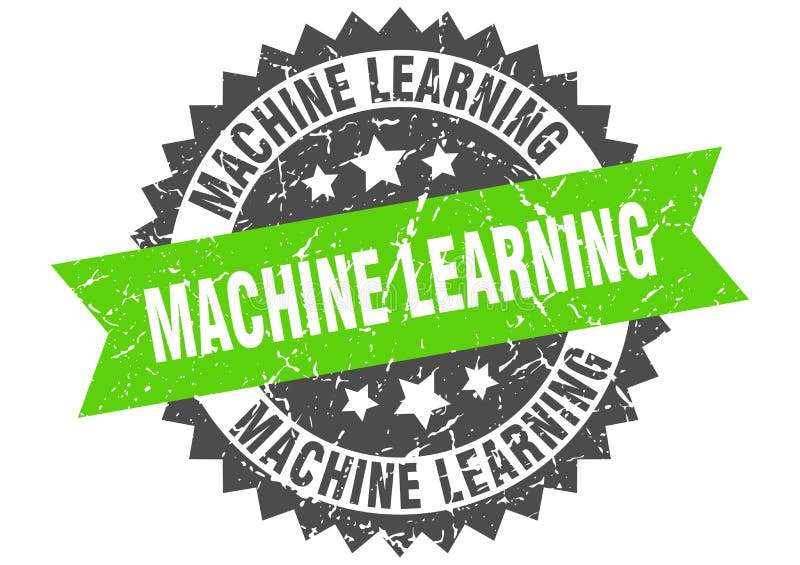 Machine learning stamp. machine learning grunge round sign. stock illustration