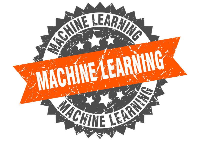 Machine learning stamp. machine learning grunge round sign. royalty free illustration