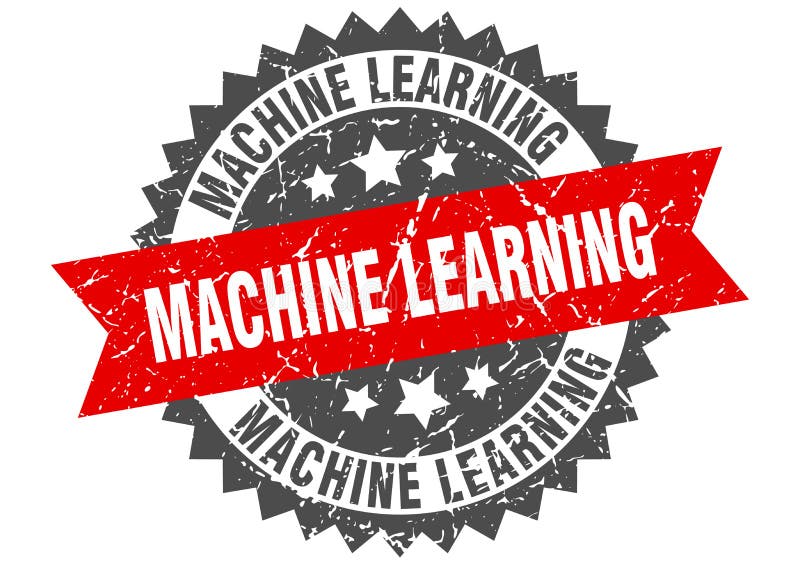 Machine learning stamp. machine learning grunge round sign. royalty free illustration