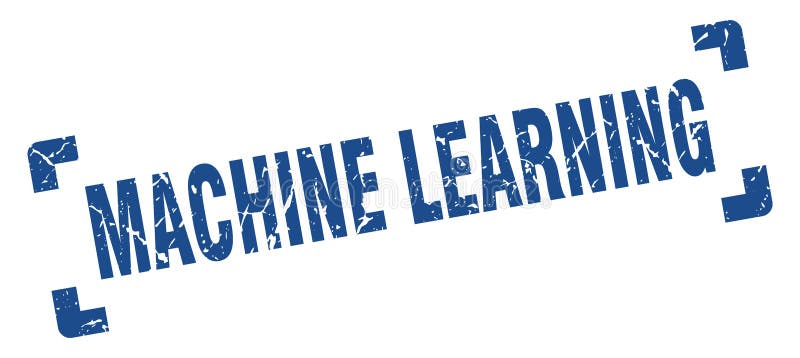 Machine learning stamp royalty free illustration