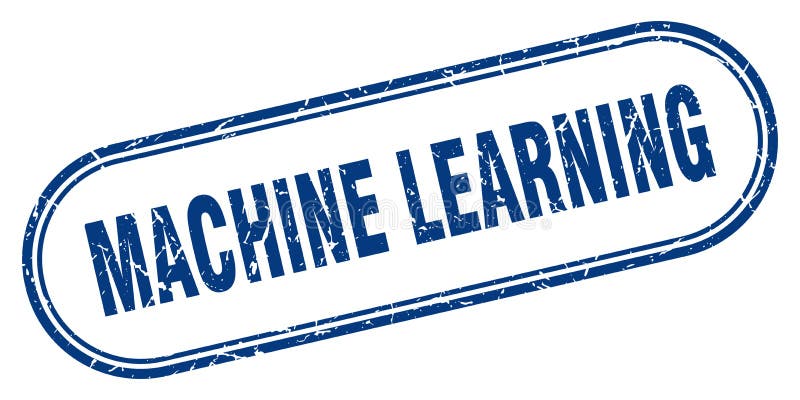 Machine learning stamp vector illustration