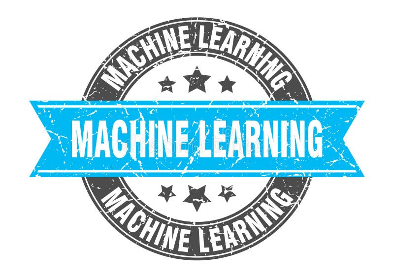 Machine learning stamp stock illustration