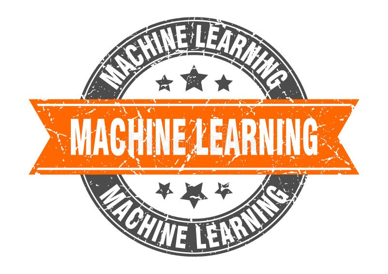 Machine learning stamp vector illustration