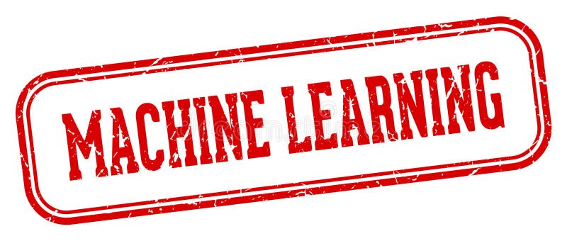 Machine learning stamp. machine learning rectangular stamp on white background royalty free illustration