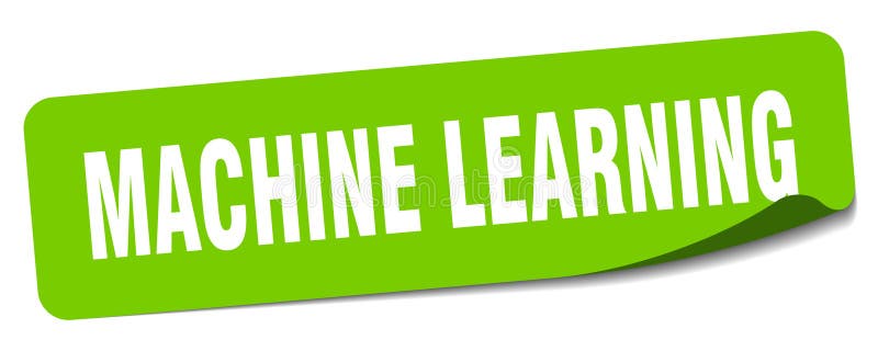 Machine learning sticker. machine learning label royalty free illustration