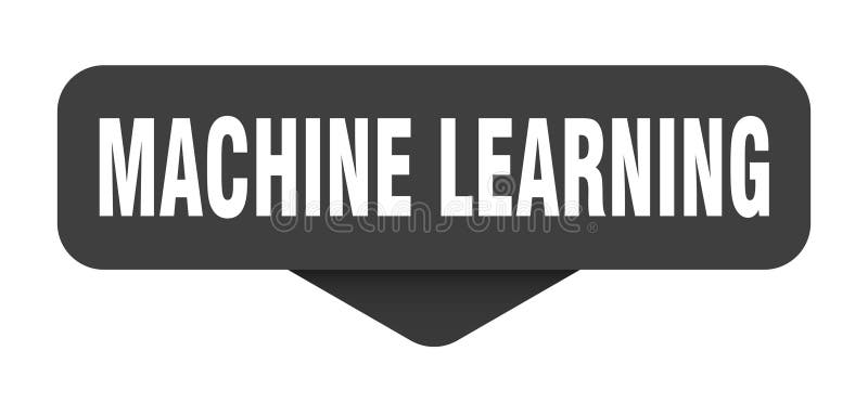Machine learning sticker. machine learning sign on transparent background royalty free illustration
