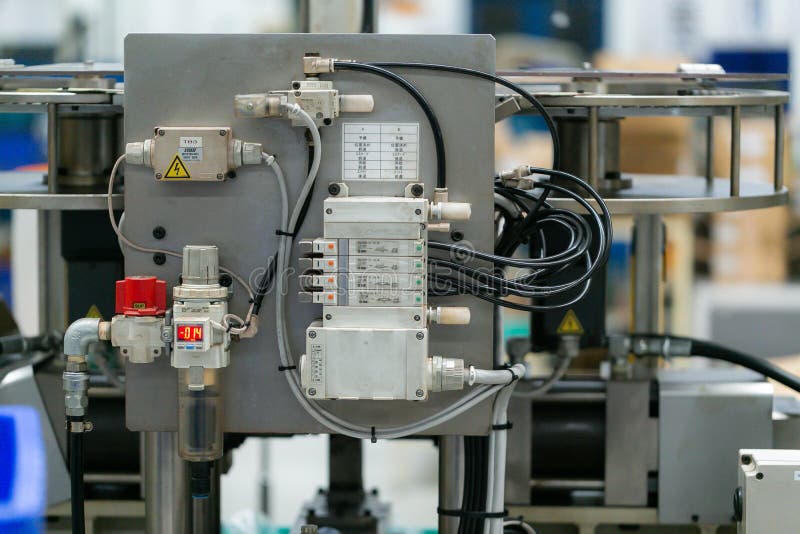 Machine Part with Pneumatic Equipment and Hydraulic System, Electric