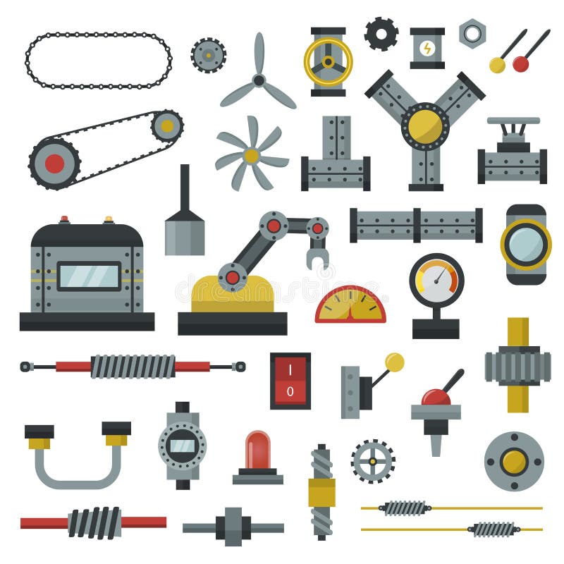 Machine parts vector illustration