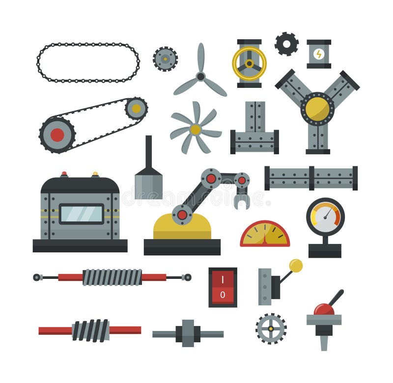 Machine parts vector illustration