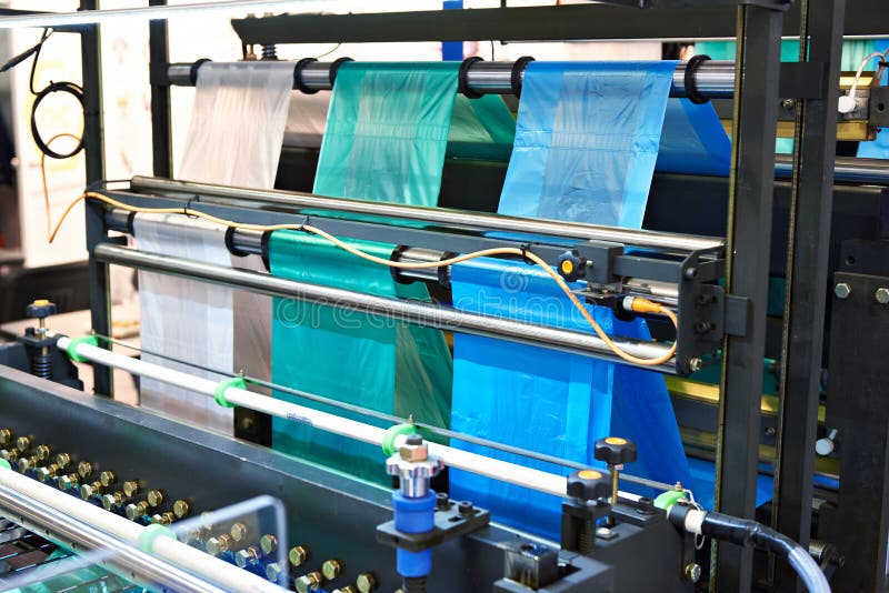 Machine for Manufacturing Plastic Bags Stock Image Image of machine