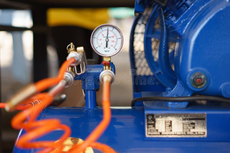 Machine Pump for Inflating Tire Stock Photo Image of flow, asphalt 63761696