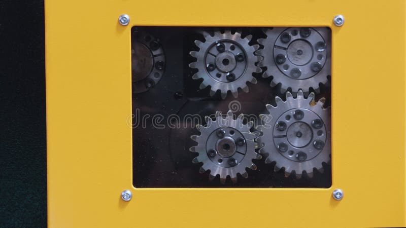 Cogs Gears Machine Turning stock footage