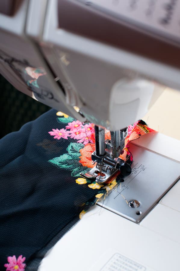 Machine sewing stock image. Image of fabric, embroidery 34080261