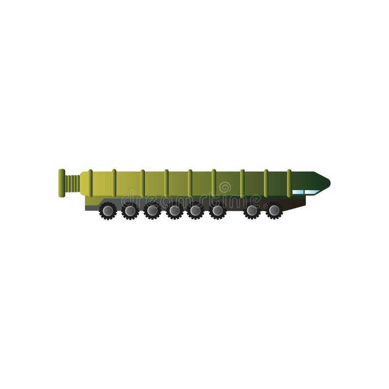 Machine van oorlogs draagt de groene camo, kern ballistische raket royalty-vrije illustratie Machine van oorlogs draagt de groene camo, kern ballistische raket royalty-vrije illustratie