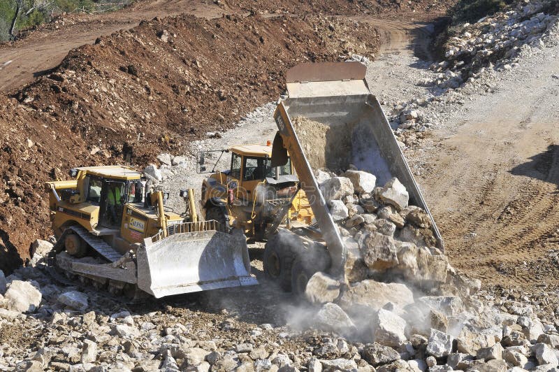 Machines work on public works