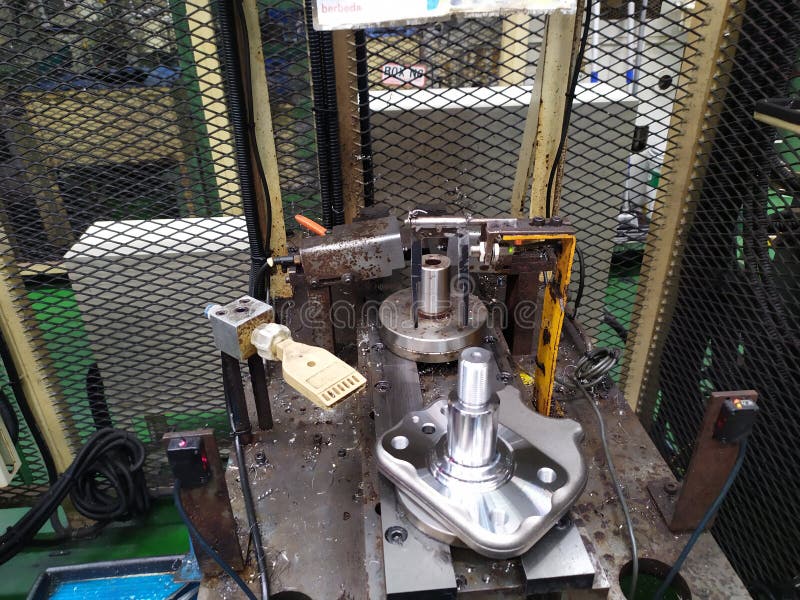 Machining Process Spindle for Mitsubishi Product Stock Photo Image of