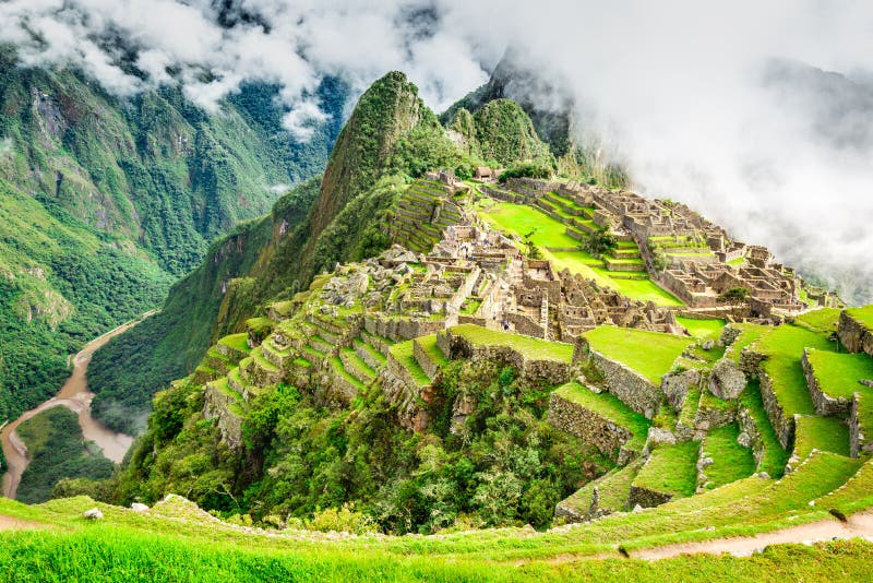 Machu Picchu, Peru, South America. Ruins of Inca Empire on Sacred Valley, Cusco, wonder of the world. Machu Picchu, Peru, South America. Ruins of Inca Empire on Sacred Valley, Cusco, wonder of the world