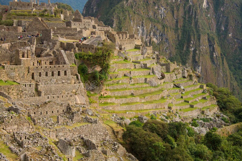 Machu Picchu en Huayna Picchu royalty-vrije stock afbeeldingen Machu Picchu en Huayna Picchu royalty-vrije stock afbeeldingen