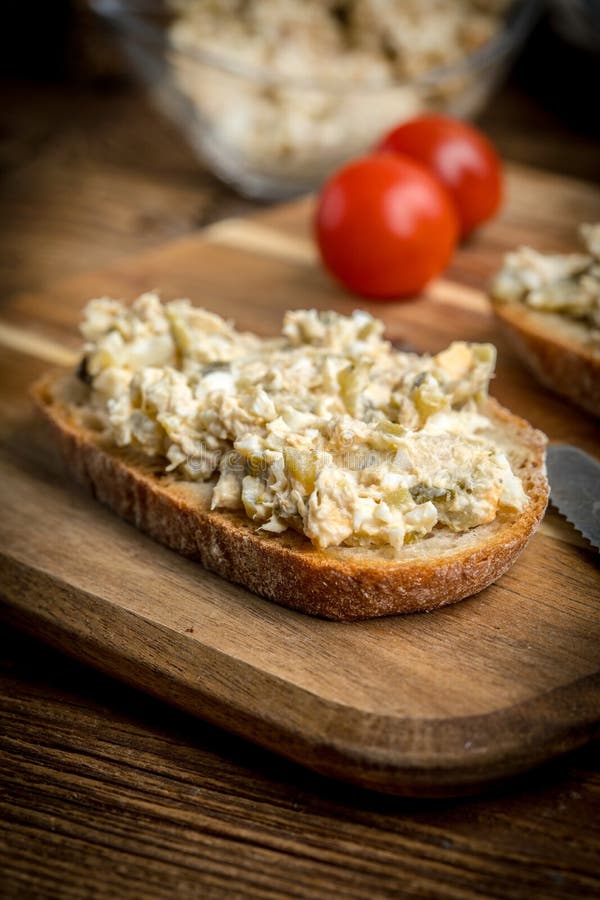Mackerel fish paste stock image. Image of wooden, lunch 133106313