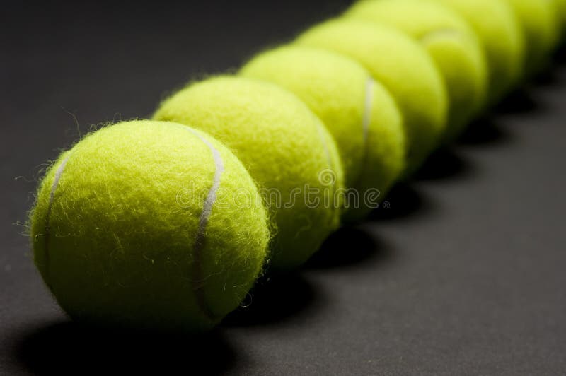 Macro 3 de las pelotas de tenis fotos de archivo Macro 3 de las pelotas de tenis fotos de archivo