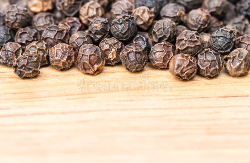 Macro of Black Peppercorns Black Pepper Grains. Stock Image Image