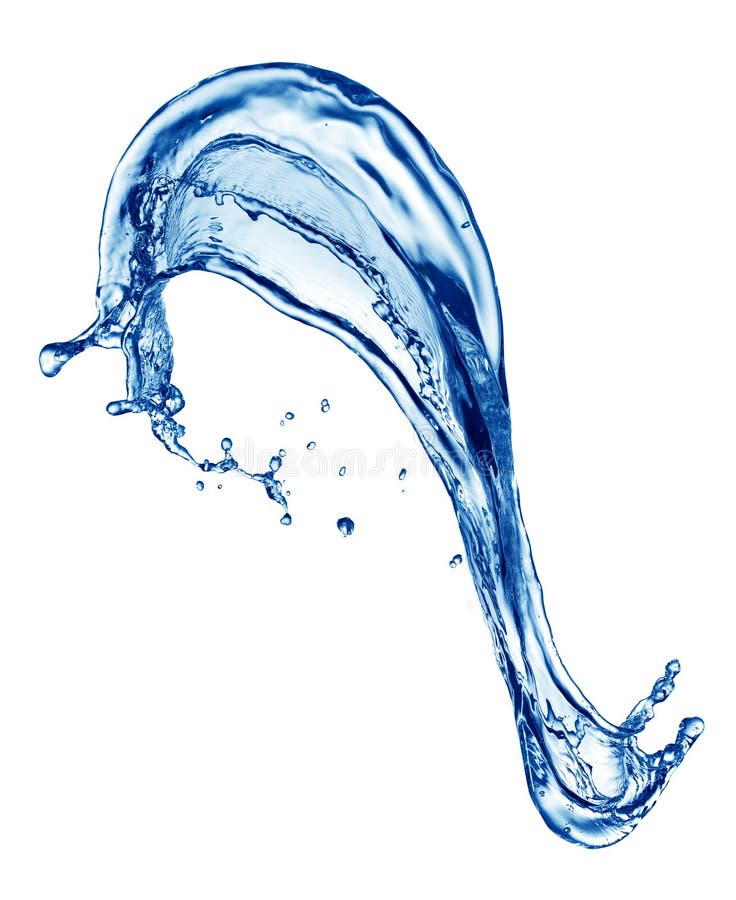 Macro blue water splash royalty free stock image