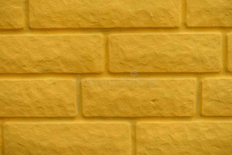 Macro of Yellow Painted Brick Veneer Wall Stock Photo Image of detail