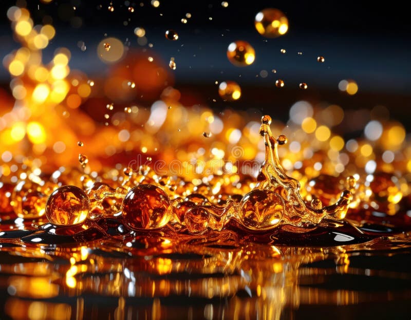 Macro capture of gel bead bursting still life composition stock illustration