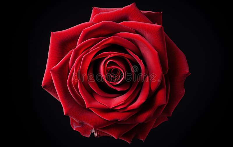 \'Macro Capture of a Red Rose on White Background GENERATIVE AI royalty free illustration