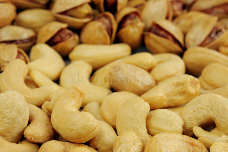 A Macro of Cashew Nuts and Pistachio Stock Photo Image of pistachio