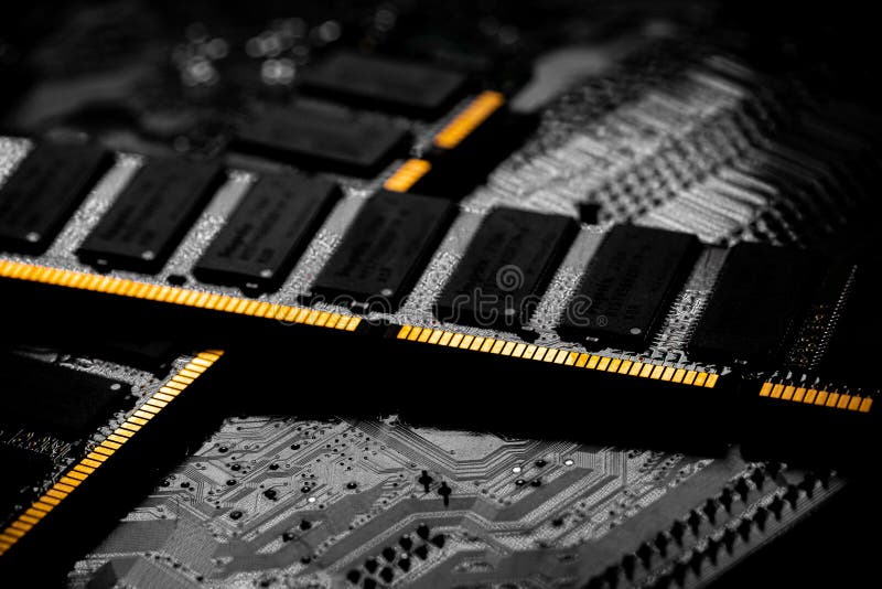 Macro Close Up Of Computer Ram Chip And Motherboard Stock Image Image Macro Close Up Of Computer Ram Chip And Motherboard Stock Image Image