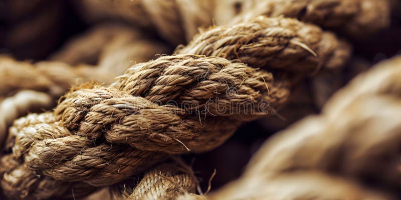 Macro close up of rope texture background stock illustration