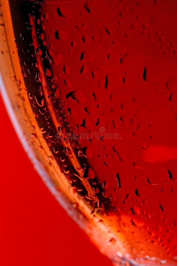 Macro close up wine glass and red or rose wine royalty free stock photos
