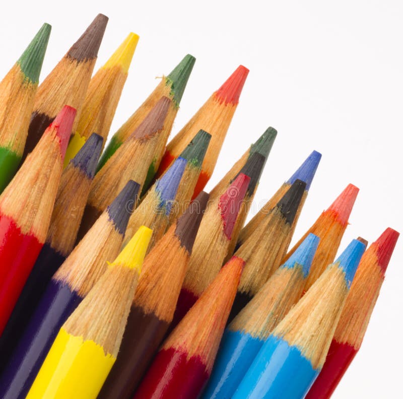 Macro Close Up Wood Multiple Color Art Supply Pencils