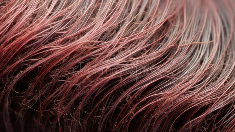 Macro Closeup Of Pink Hair With Delicate Curves