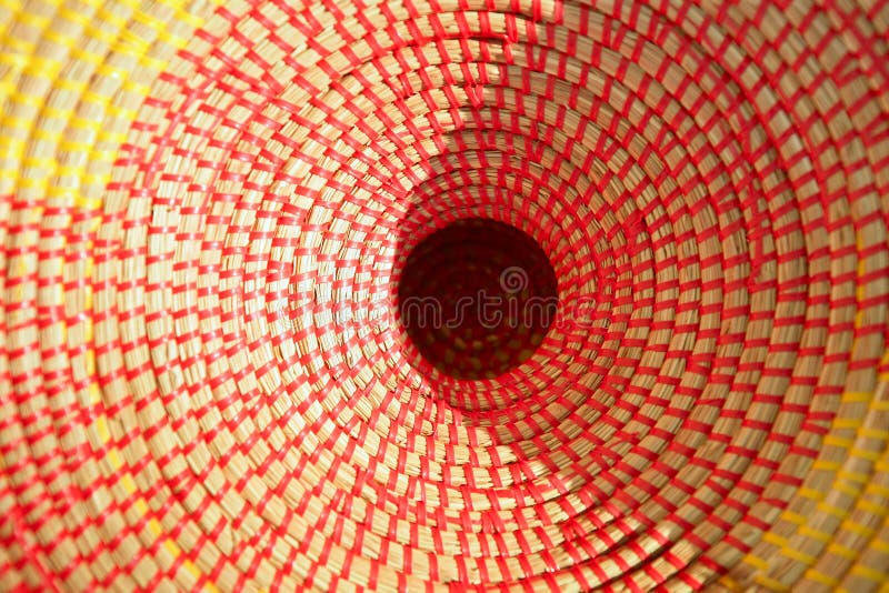 Macro colorida de la textura del sombrero de la dimensión de una variable cónica africana imagen de archivo libre de regalías