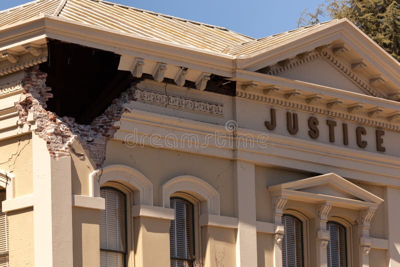 The historic Justice building in Napa valley suffered major structural damage after the 6.1 earthquake. The historic Justice building in Napa valley suffered major structural damage after the 6.1 earthquake.