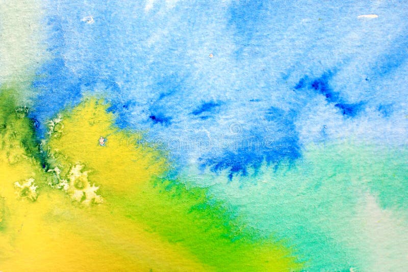 Macro 1 dell'acquerello di giallo e di verde blu illustrazione vettoriale Macro 1 dell'acquerello di giallo e di verde blu illustrazione vettoriale