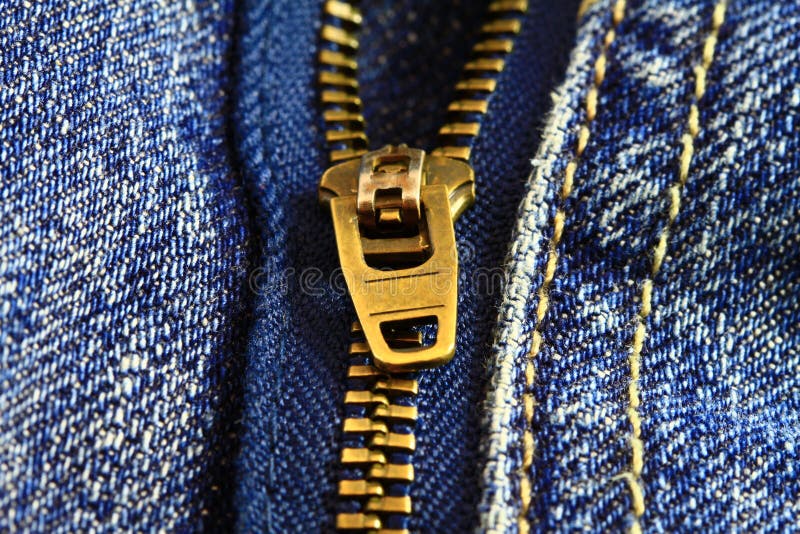 Zipper Denim Jeans Macro stock photo. Image of clothes - 542916