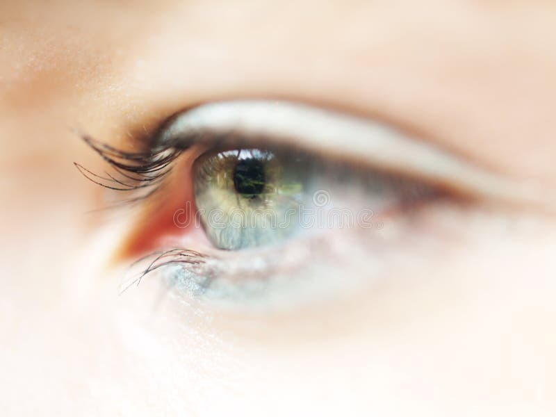 Macro of a beautiful caucasian girl eye. Macro of a beautiful caucasian girl eye