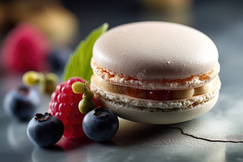 French Dessert Macaron Elegant Presentation. AI Generated Stock ...