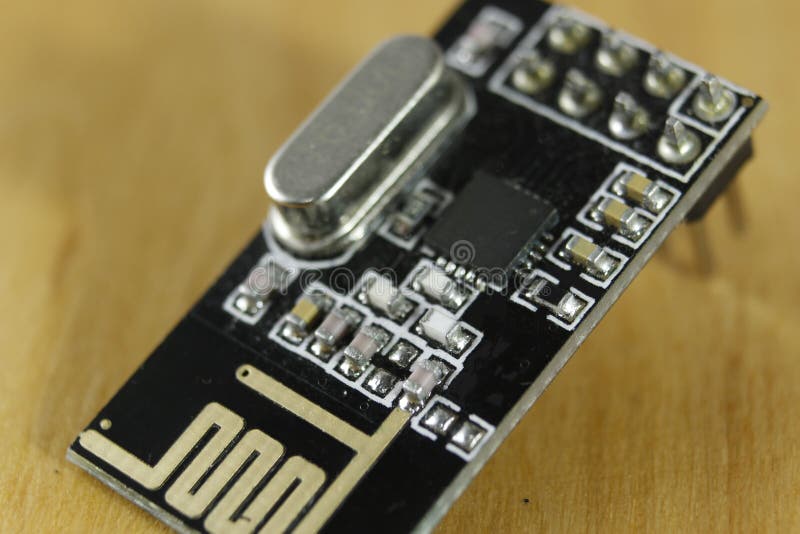 Radio module, electronic components royalty free stock images
