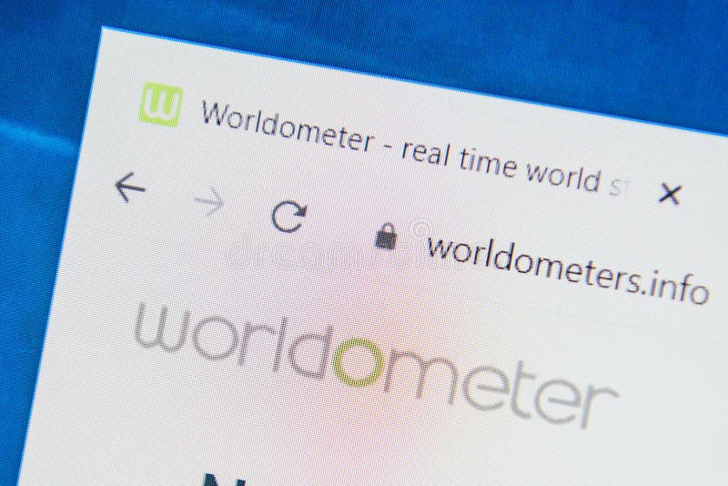 Worldometers.info Web Site. Selective Focus. Editorial Stock Image