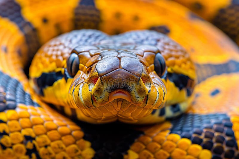 Intimidating Anaconda snake macro. Female pet. Generate Ai AI generated. Intimidating Anaconda snake macro. Female pet. Generate Ai AI generated