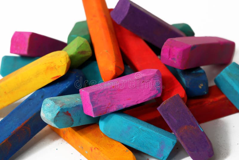 Macro of pastel sticks