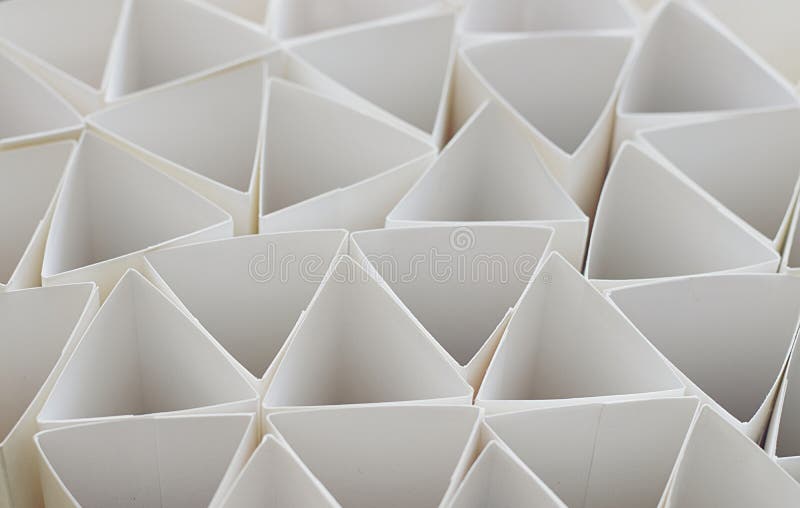 Macro Photo Of Geometric Shapes Of Paper In Black And White, Three