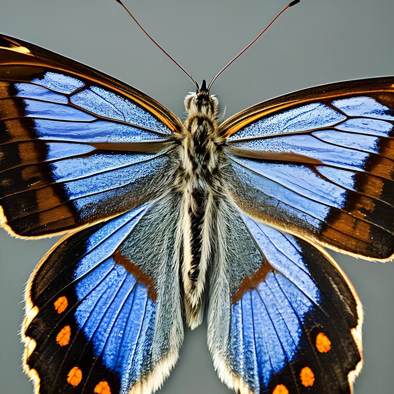 A macro photograph capturing the intricate details of a delicate butterfly wing4, Generative AI stock illustration
