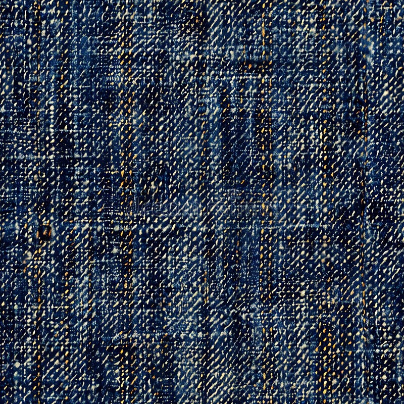 Macro Photograph of Denim Fabric, Repeating Pattern stock illustration